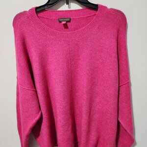 Vince Camuto Women's Long Sleeve Relaxed Fit Hot Pink Sweater - XL